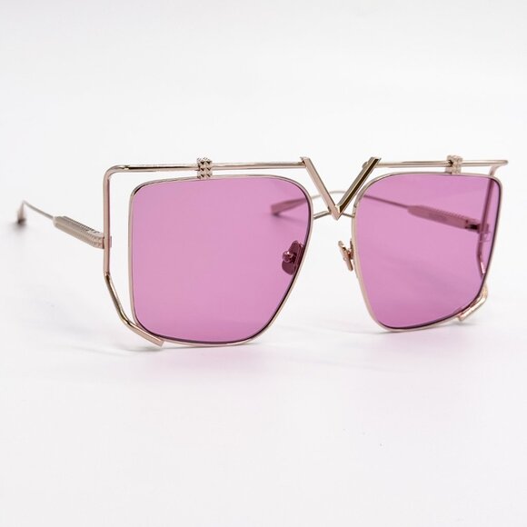 NEW VALENTINO V-LIGHT VLS-116C WOMEN PINK TITANIUM SUNGLASSES VALENTINO - Picture 5 of 11